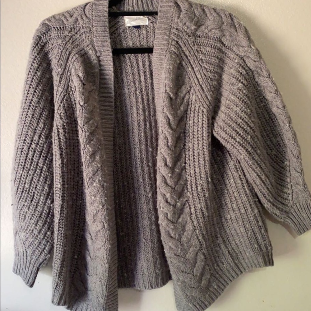 Gray Sweater Cardigan